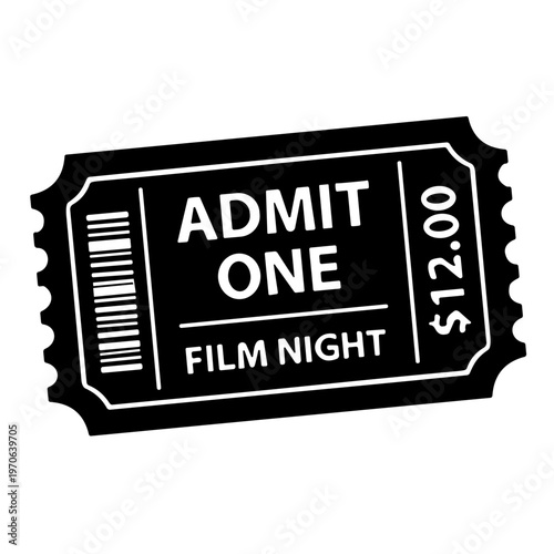 admit one ticket illustration vector