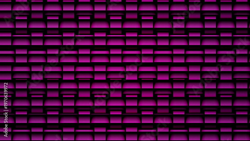 3D Abstract Magenta Pink Geometric Pattern Background with Textured Woven Layers Design