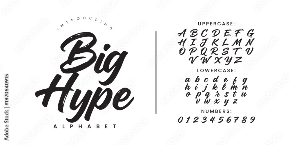 Obraz premium Big Hype Modern Brush Calligraphy Script Font for Fashion Branding and Energetic Graphic Design Layout