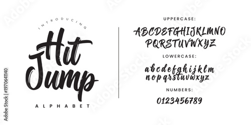 Hit Jump Sporty Dry Brush Script Font for Athletic Branding Action Poster and Streetwear Apparel Design