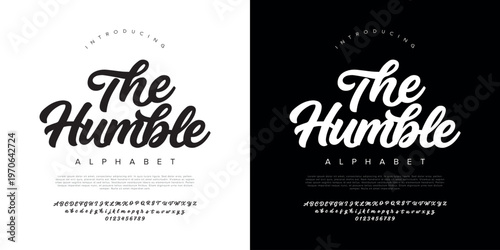 The Humble Hand Drawn Bold Script Font for Logo Branding and Wedding Invitations Typography Design