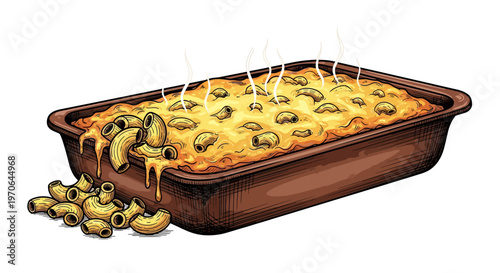 delicious green olive tapenade casserole dish illustration