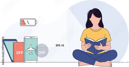 Digital Detox: A person finds peace in reading a book, seeking solace away from the distractions of the digital world. The image invites reflection on the importance of unplugging
