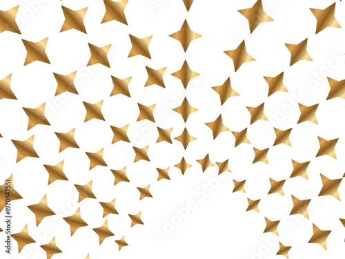 	キラキラ輝く黄金の星屑とアーチの背景素材