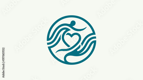 Abstract Heart Care Logo