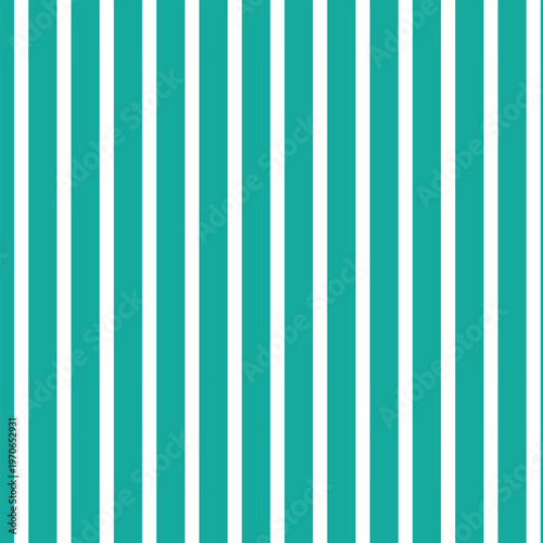 Seamless Teal and White Vertical Stripes Pattern Background with Simple Minimalist Linear Design