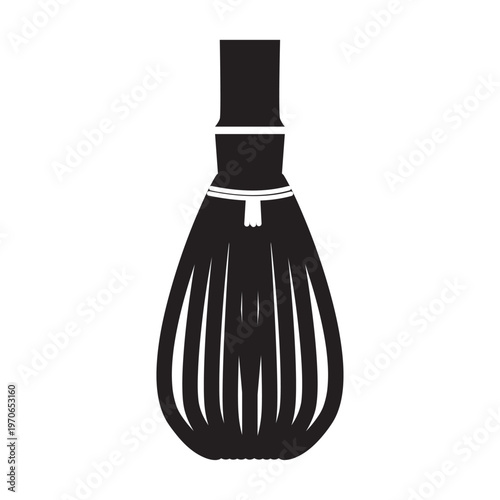 シンプルな茶道具、茶筅、黒