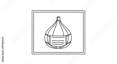 Fig wearing a face mask, concept of health and protection during epidemic