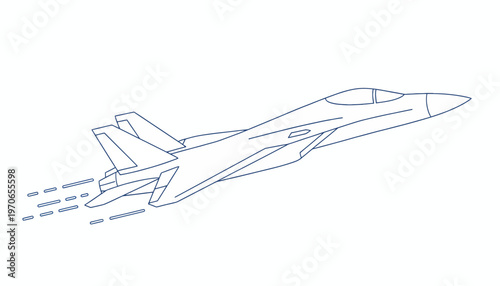 Fighter Jet Blueprint Drawing, Military Aircraft, Speed, Technology, Air Force