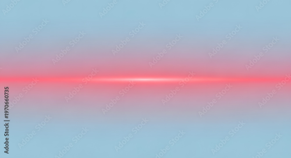 Obraz premium Horizontal Abstract Background with Glowing Red Light Beam on Blue Gradient