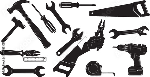 Collection of various tools and equipment for DIY projects