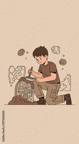Young Explorer Unearths Ancient Artifacts With Gentle Brushwork