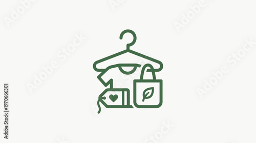 Eco-Friendly Clothing and Shopping Icon