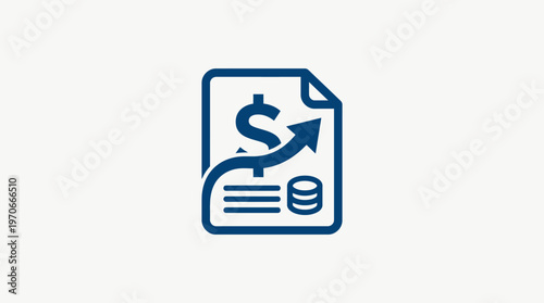 Financial Growth Icon on a Neutral Background