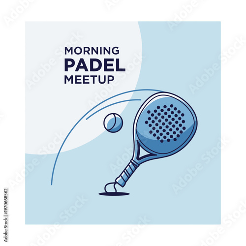 Modern Paddle Tennis Gathering: A Refreshing Morning Social Event Depicting Sport Activities