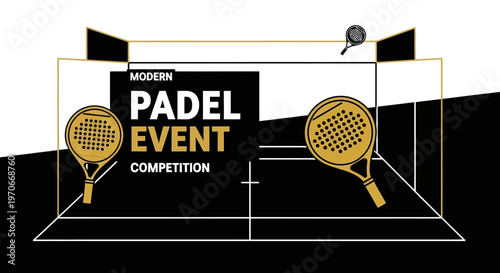 Modern Padel Event Competition Sports Graphics