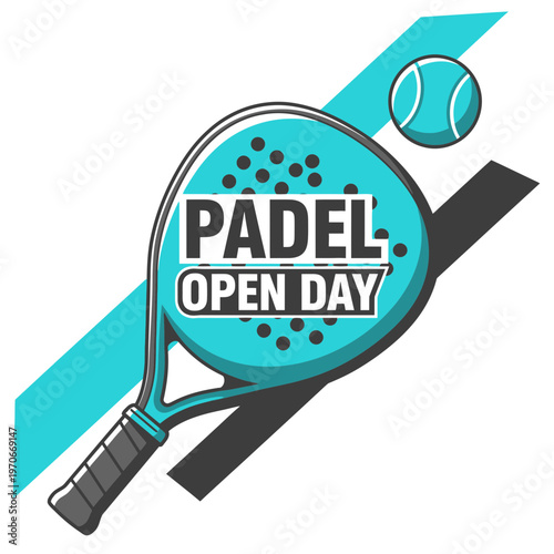 Modern Padel Tennis Open Day Graphic Design Vibrant Sports Event Promotion