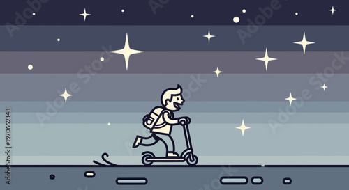 Youthful Joyride Under Starlit Skies