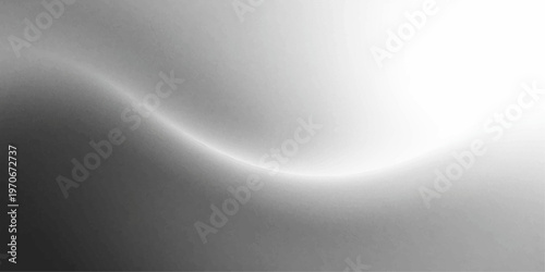 Abstract grayscale background with a flowing curved light effect