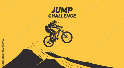 Motocross Jump Challenge Dynamic Action Graphic Design