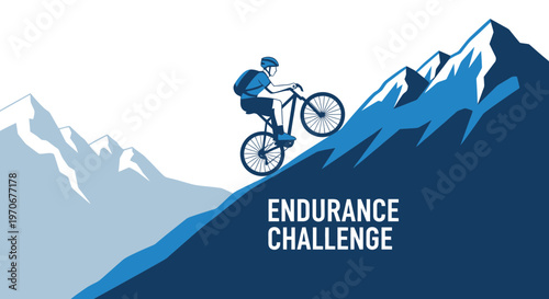 Mountain Bike Rider Conquering A Steep Ascent Challenge For Outdoor Endurance Adventure