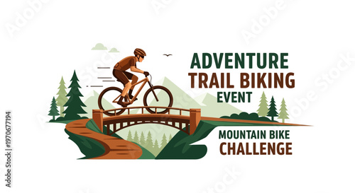 Mountain Bike Adventure: Trail Biking Event Promoting Outdoor Activities and Challenges