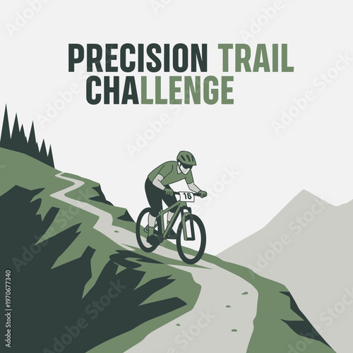 Mountain Bike Trail Challenge: Precision Cycling On Winding Paths Through Rugged Terrain