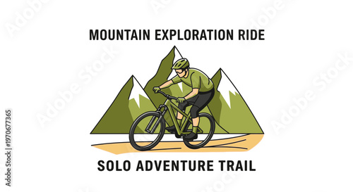 Mountain Biker Adventure Exploring Scenic Trails Solo Expedition
