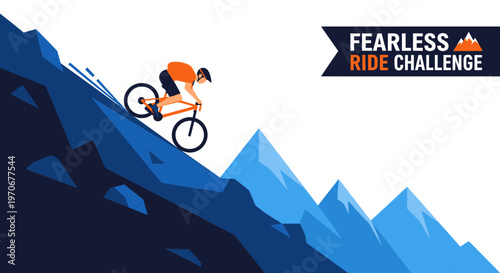 Mountain Biker Crushing Steep Trails During Extreme Downhill Competition