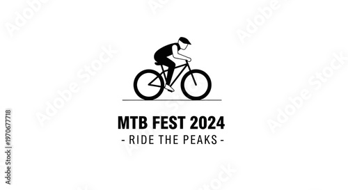 Mountain Bike Festival Ride The Peaks 2024 Event Graphic Logo