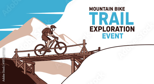 Mountain Biking Event Promoting Trail Exploration for Adventure and Outdoor Pursuits