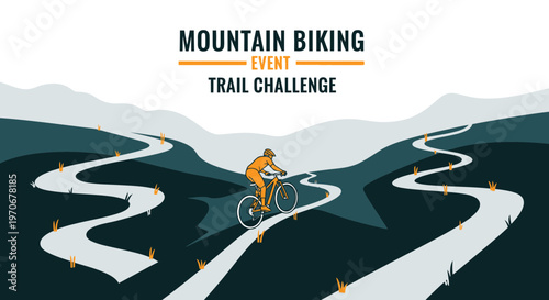 Mountain Biking Adventure: Trail Challenge Event Promoting Outdoor Cycling Activity