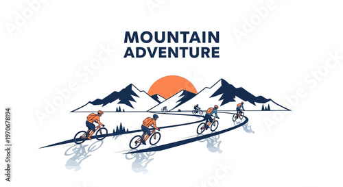 Mountain Cycling Adventure Expedition Scenic Landscape