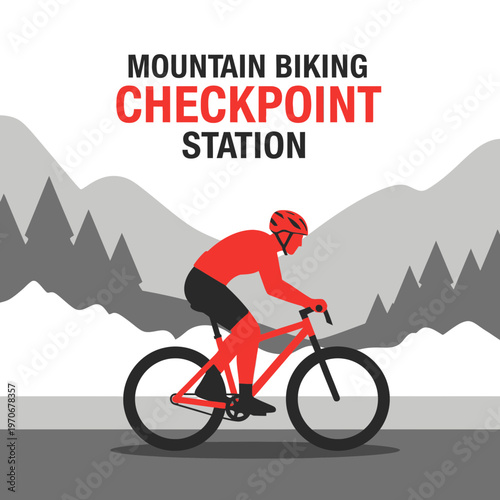 Mountain Biking Checkpoint Station For Outdoor Sports Adventures