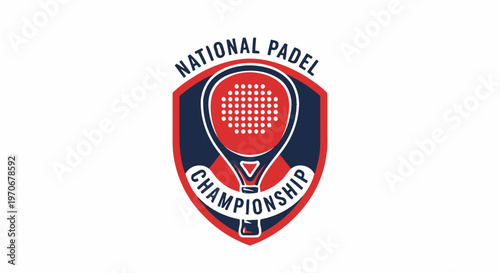 National Padel Championship Logo With Red and Blue Colors for Sports Events and Competitions