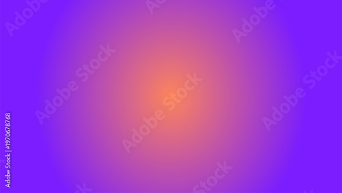 Vibrant purple orange gradient abstract background with glowing center and smooth radial blend