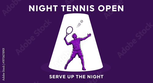 Night Tennis Open: An Intense Sporting Event Under The Spotlight Showcasing Play