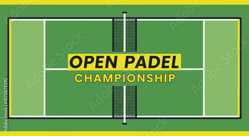 Official Open Padel Championship Tournament Graphic Design