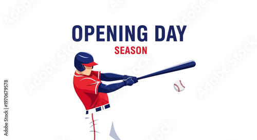 Opening Day Baseball Season Sports Event Illustration