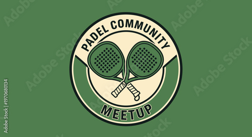 Padel Community Meetup Badge Design For Sporting Events