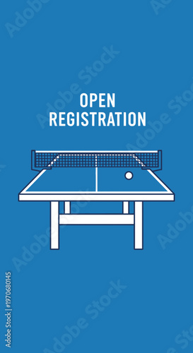 Open Registration For Table Tennis Tournament Event Announcement