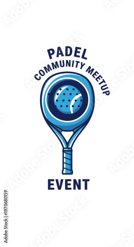 Padel Community Meetup Event Icon Sports Graphic Design