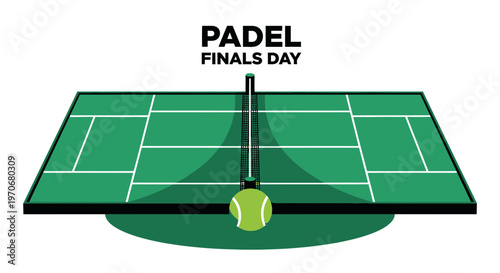 Padel Court Championship Finals Match Day Event Illustration