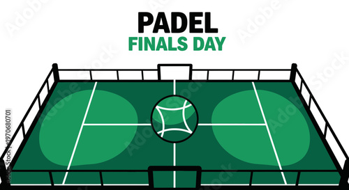 Padel Finals Day Vector Illustration Of Sports Court
