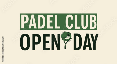 Padel Club Open Day: Engaging Logo Design for Sporting Events and Community Activities