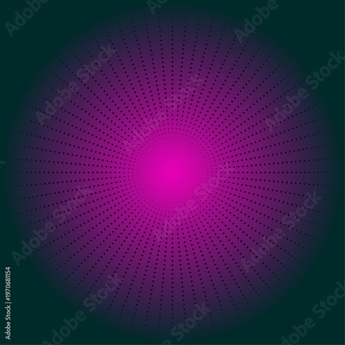 Purple glowing light effect on dark background vector