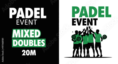 Padel Event Mixed Doubles Tournament Competition Announcement