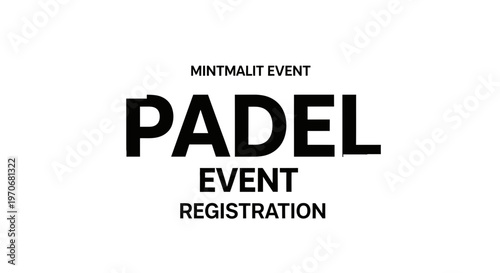Padel Event Registration Announcement Graphic