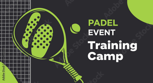 Padel Event Training Camp Graphic Design Modern Sport Promotion