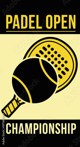 Padel Open Championship Sporting Event Graphic Design Poster